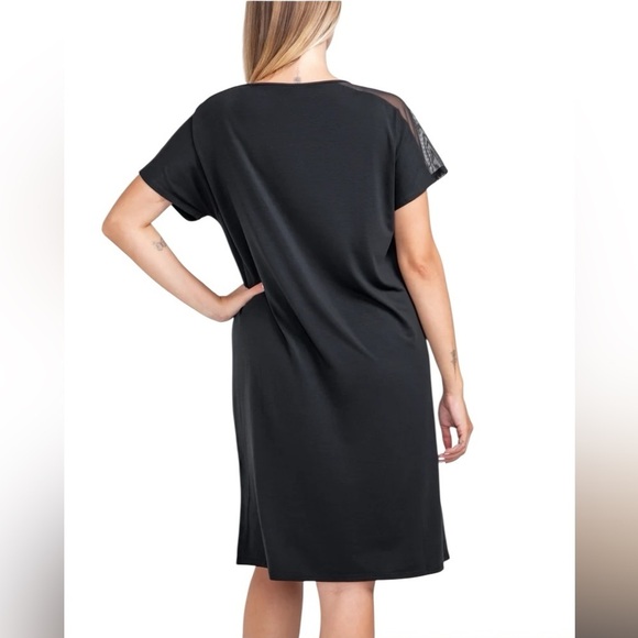 NWT Honeylove BlissWear Black Nightshirt Nightgown Sleep Shirt Ultra Soft SZ S - Picture 2 of 14